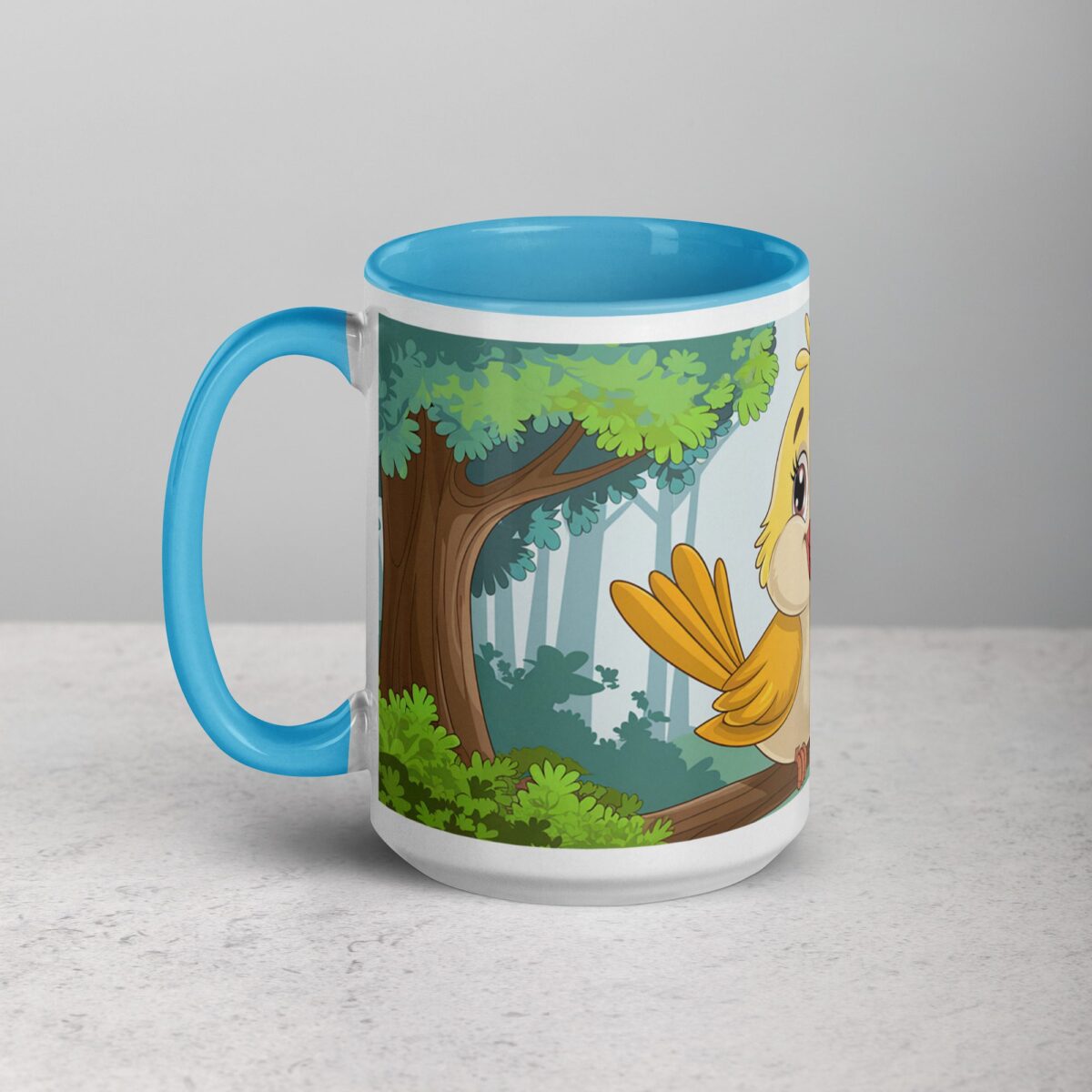 Cute Bird in Forest Coffee Mug & Tea Cup - Image 17