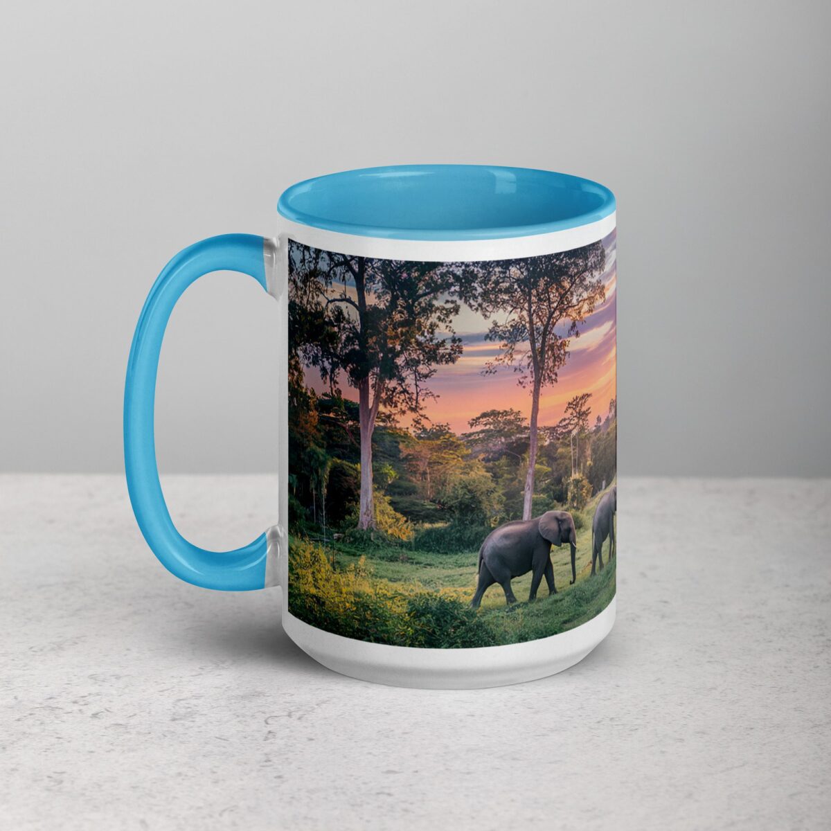Elephant Jungle Sunset Coffee Mug & Tea Cup - Image 17