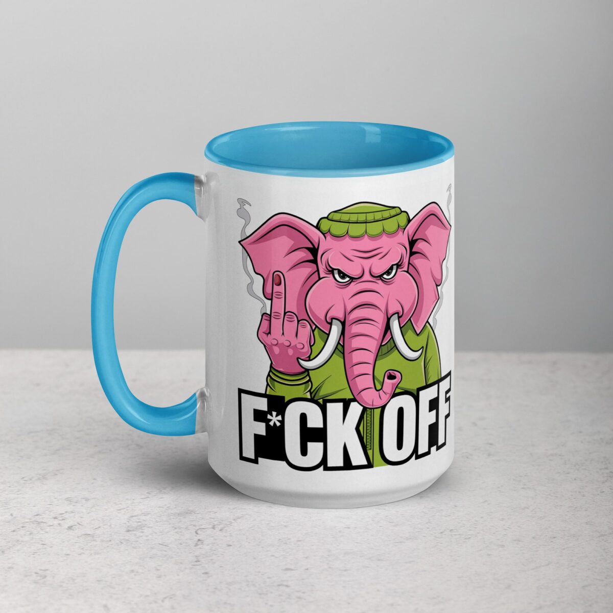 Elephant Middle Finger Coffee Mug & Tea Cup - Image 17