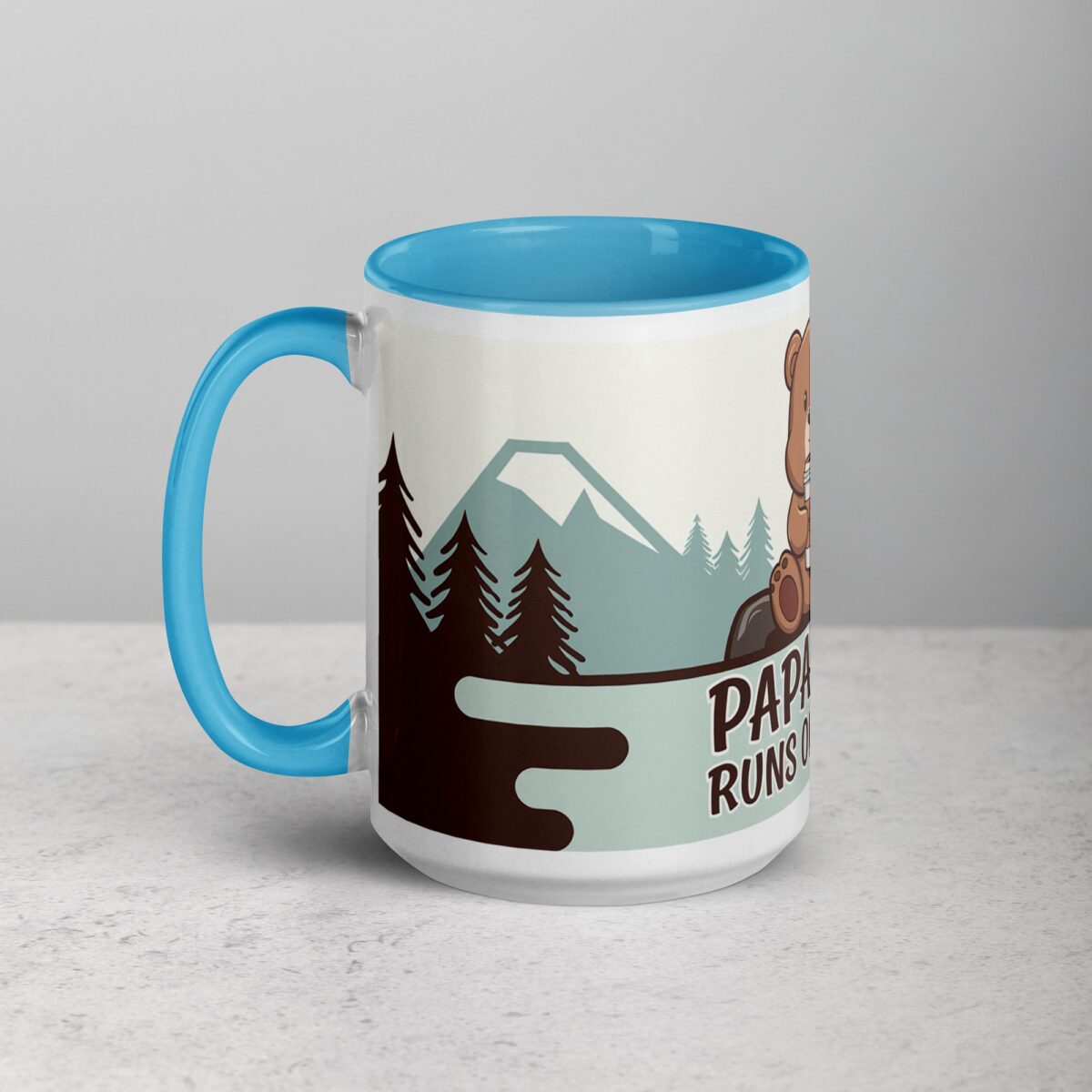 Papa Bear Runs on Coffee Fathers Day Mug - Image 17