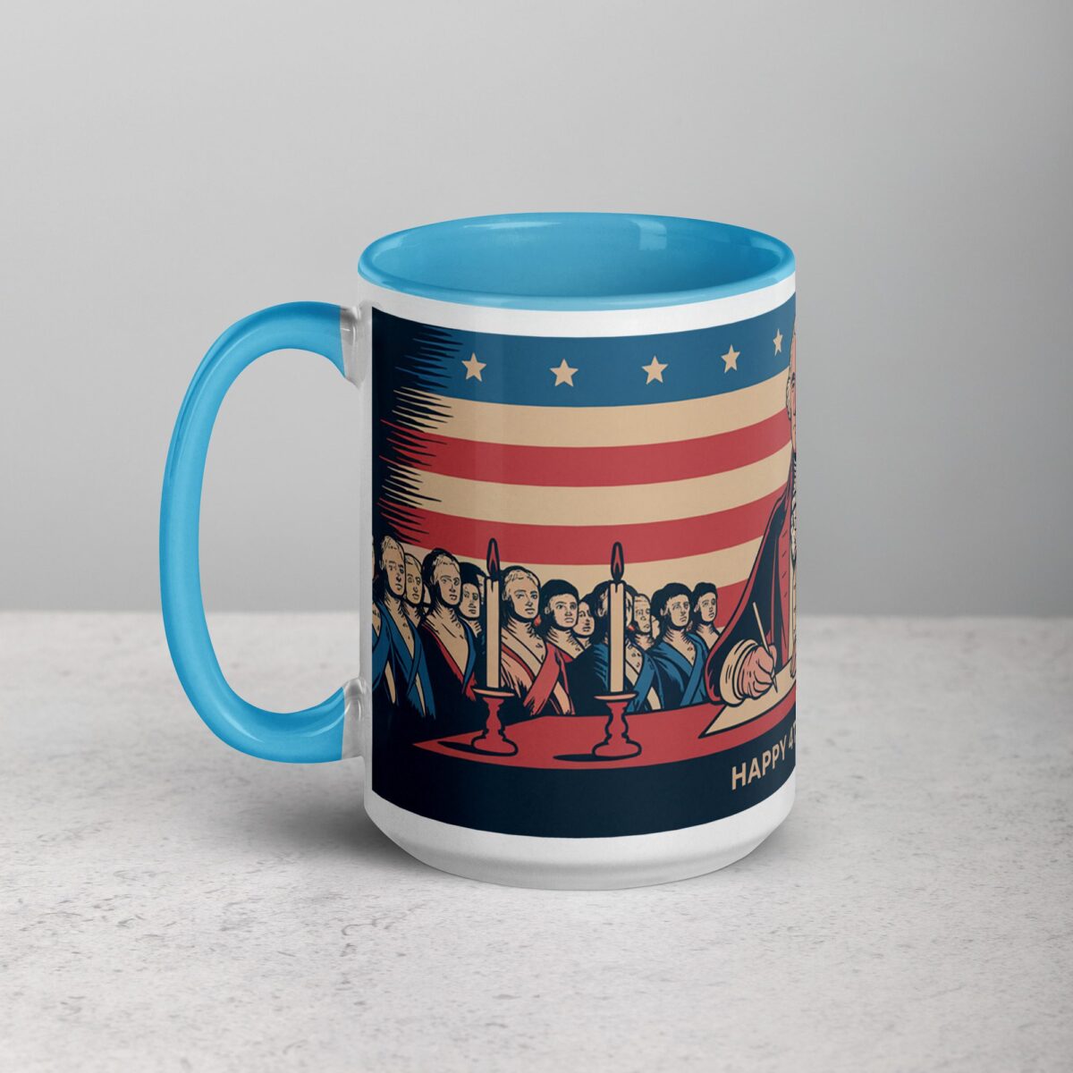 Happy 4th of July George Washington Retro Coffee Mug - Image 17