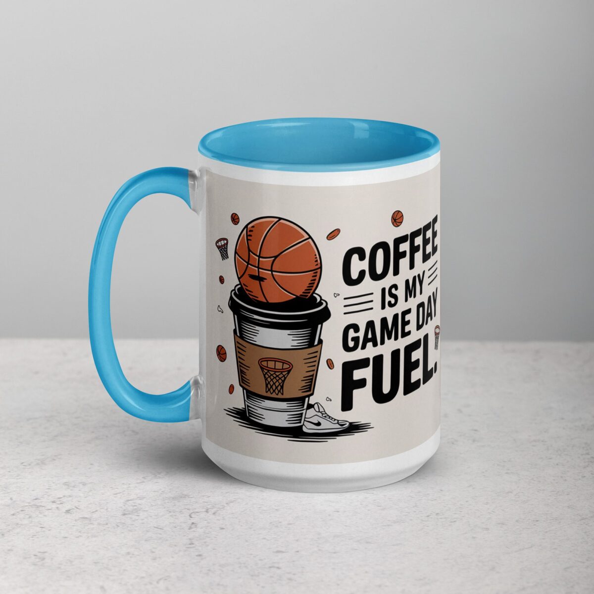 Coffee is My Game Day Fuel Basketball Mug - Image 17