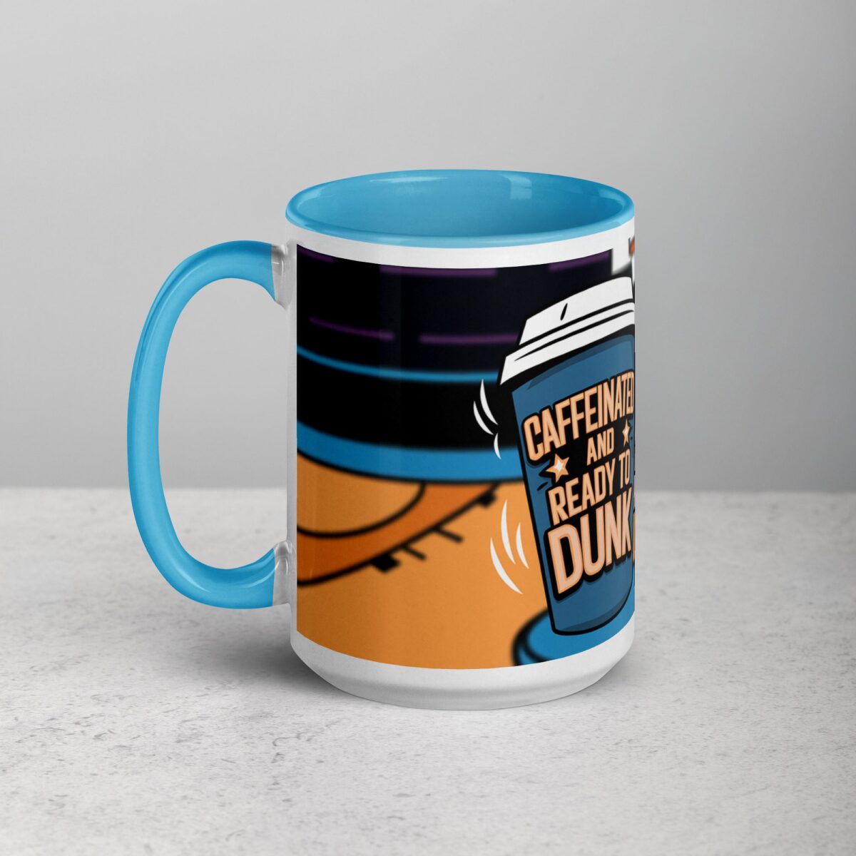 Caffeinated and Ready to Dunk Basketball Mug - Image 17