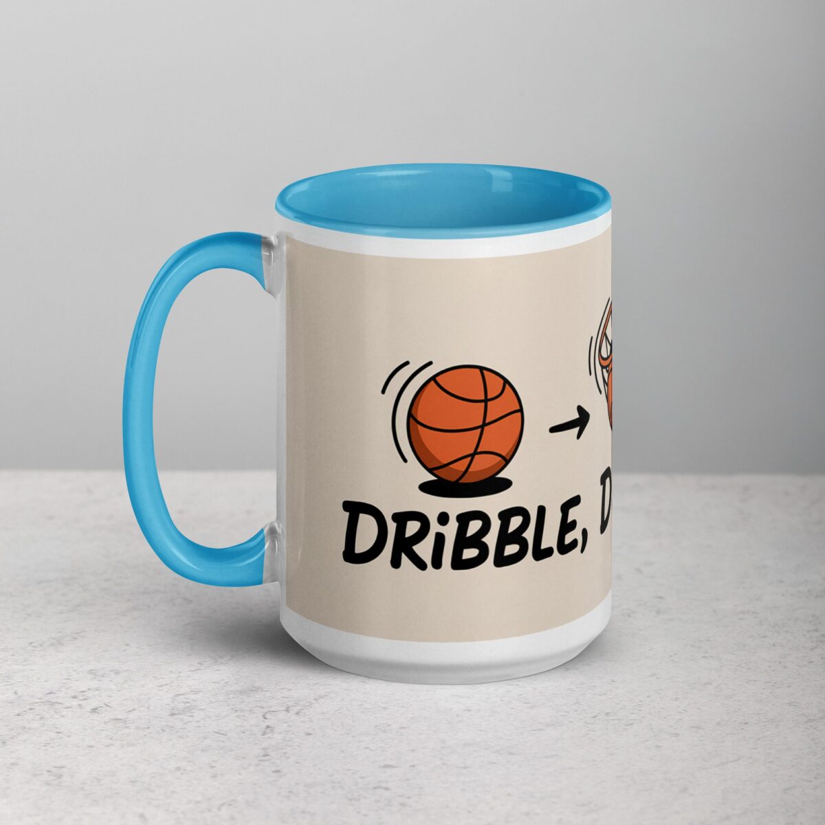 Dribble, Dunk, Drink Basketball Coffee Mug & Tea Cup - Image 17
