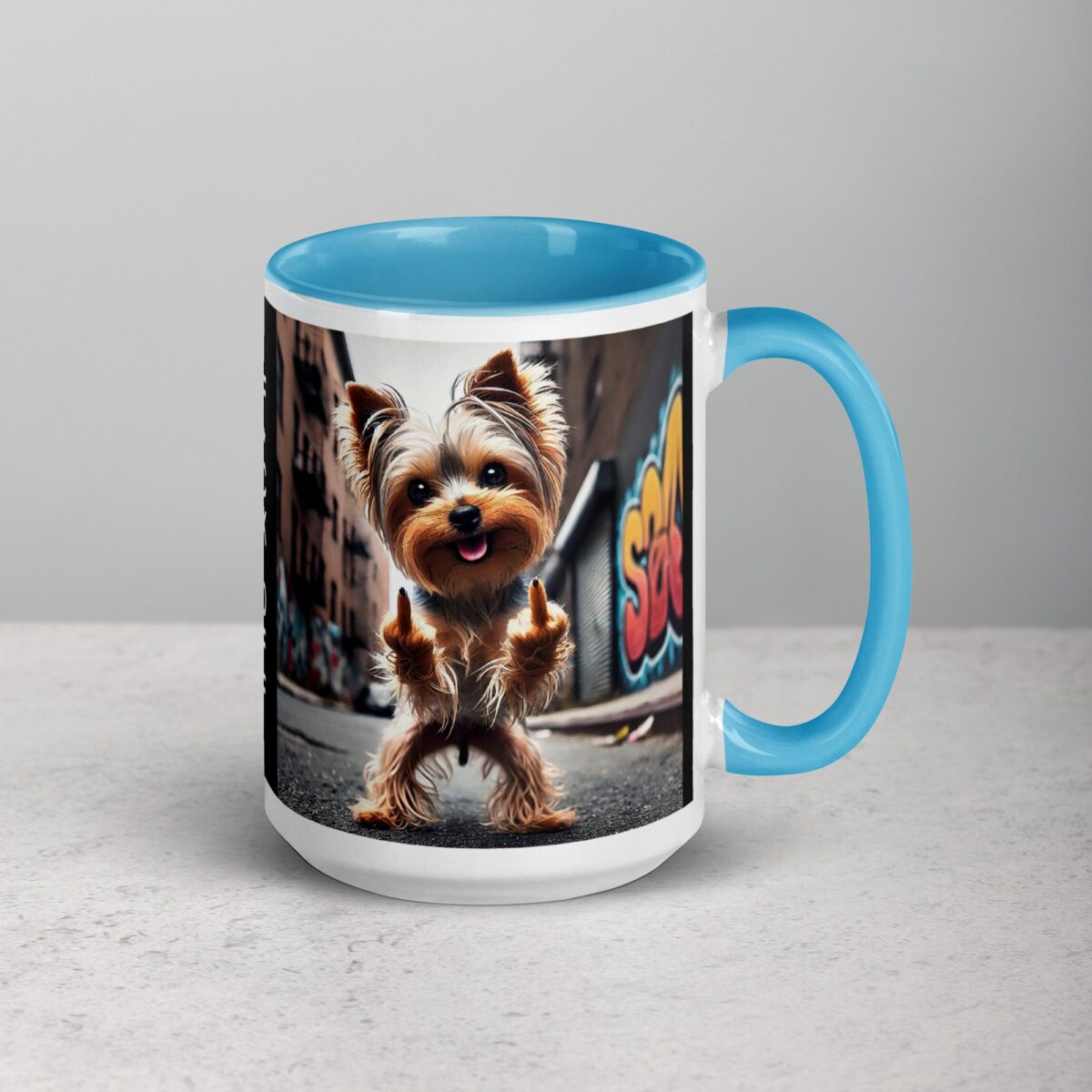 Yorkie Middle Finger Coffee Mug & Tea Cup - Image 18