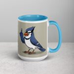 Middle Finger Blue Jay Coffee Mug & Tea Cup - Image 18