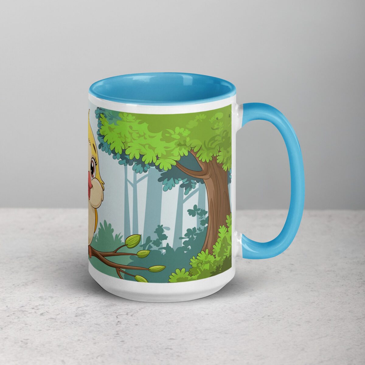 Cute Bird in Forest Coffee Mug & Tea Cup - Image 18