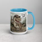 Middle Finger Dinosaur Coffee Mug & Tea Cup - Image 18