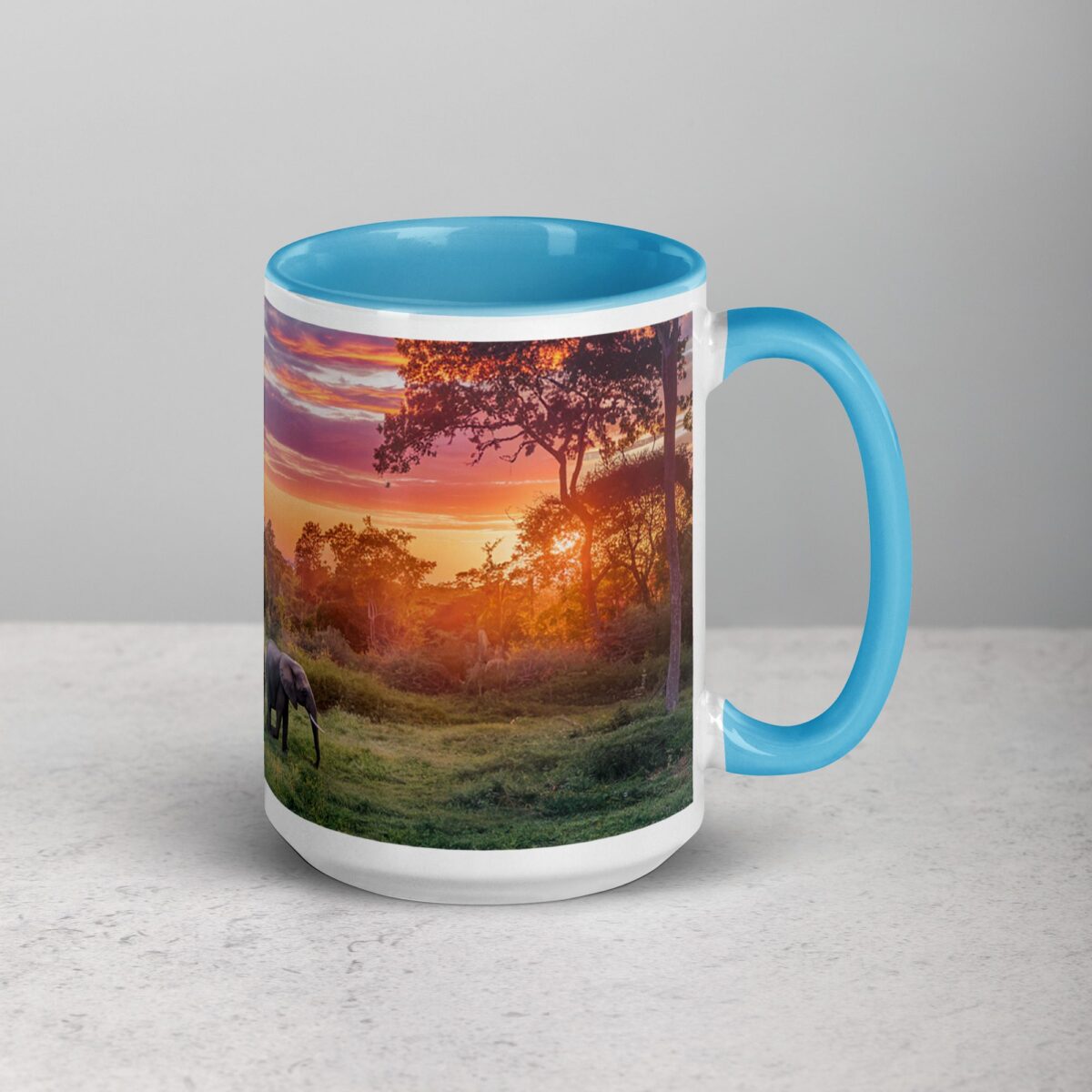 Elephant Jungle Sunset Coffee Mug & Tea Cup - Image 18