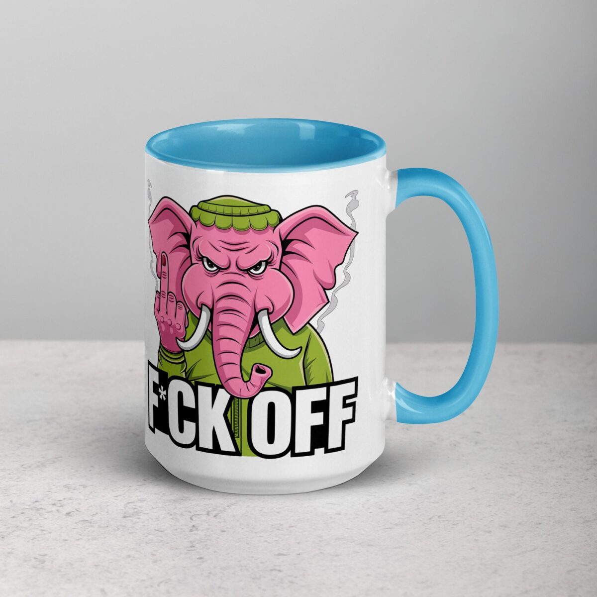Elephant Middle Finger Coffee Mug & Tea Cup - Image 18