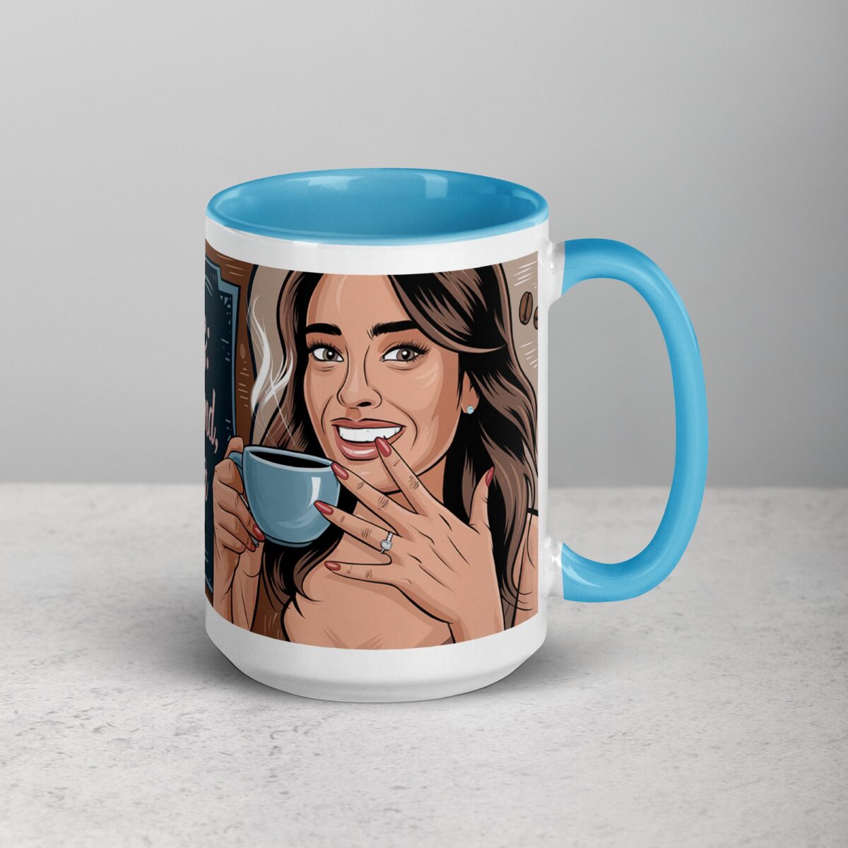 Fiancé Status: Coffee in One Hand, Ring in the Other Mug - Image 18