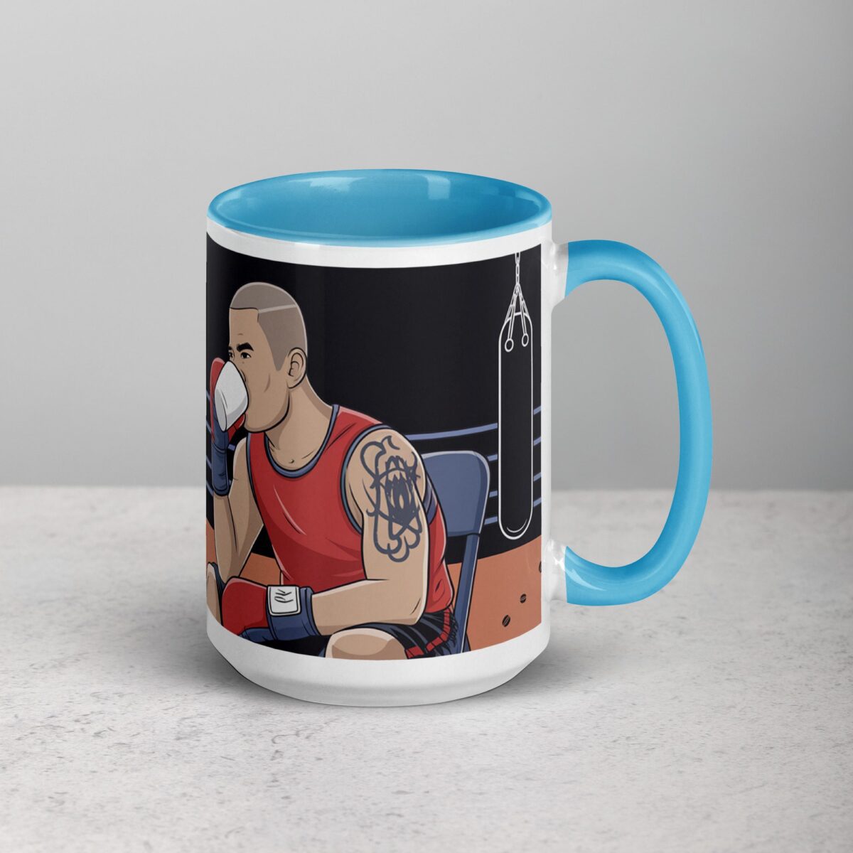 Coffee Hits Harder Than My Opponent Boxing Mug - Image 18