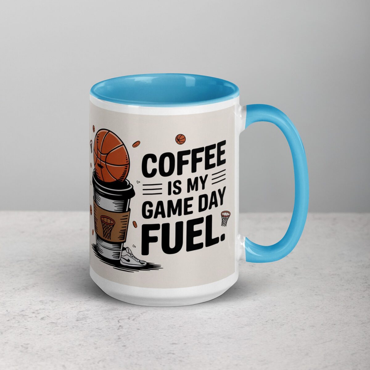 Coffee is My Game Day Fuel Basketball Mug - Image 18