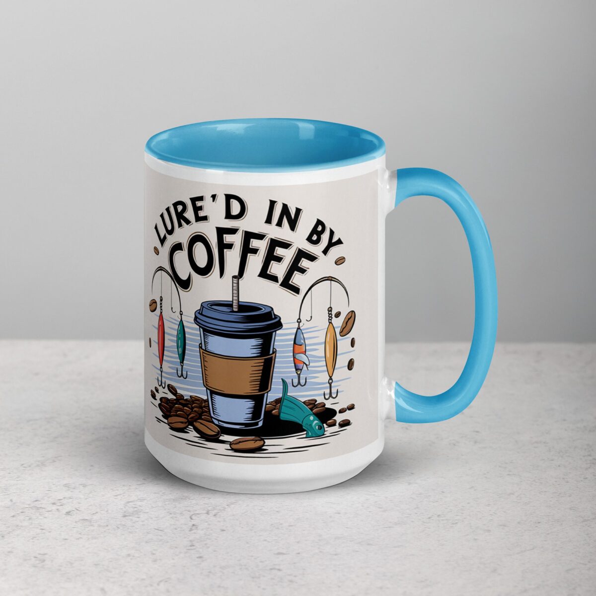 Lure’d in by Coffee Fishing Mug - Image 18