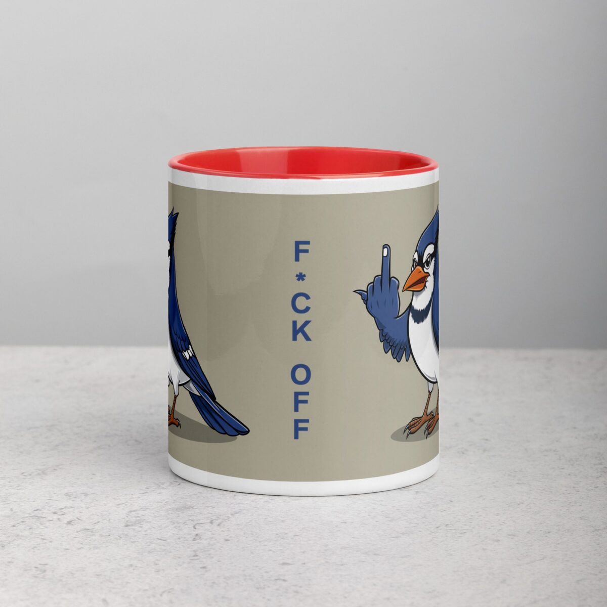 Middle Finger Blue Jay Coffee Mug & Tea Cup - Image 7