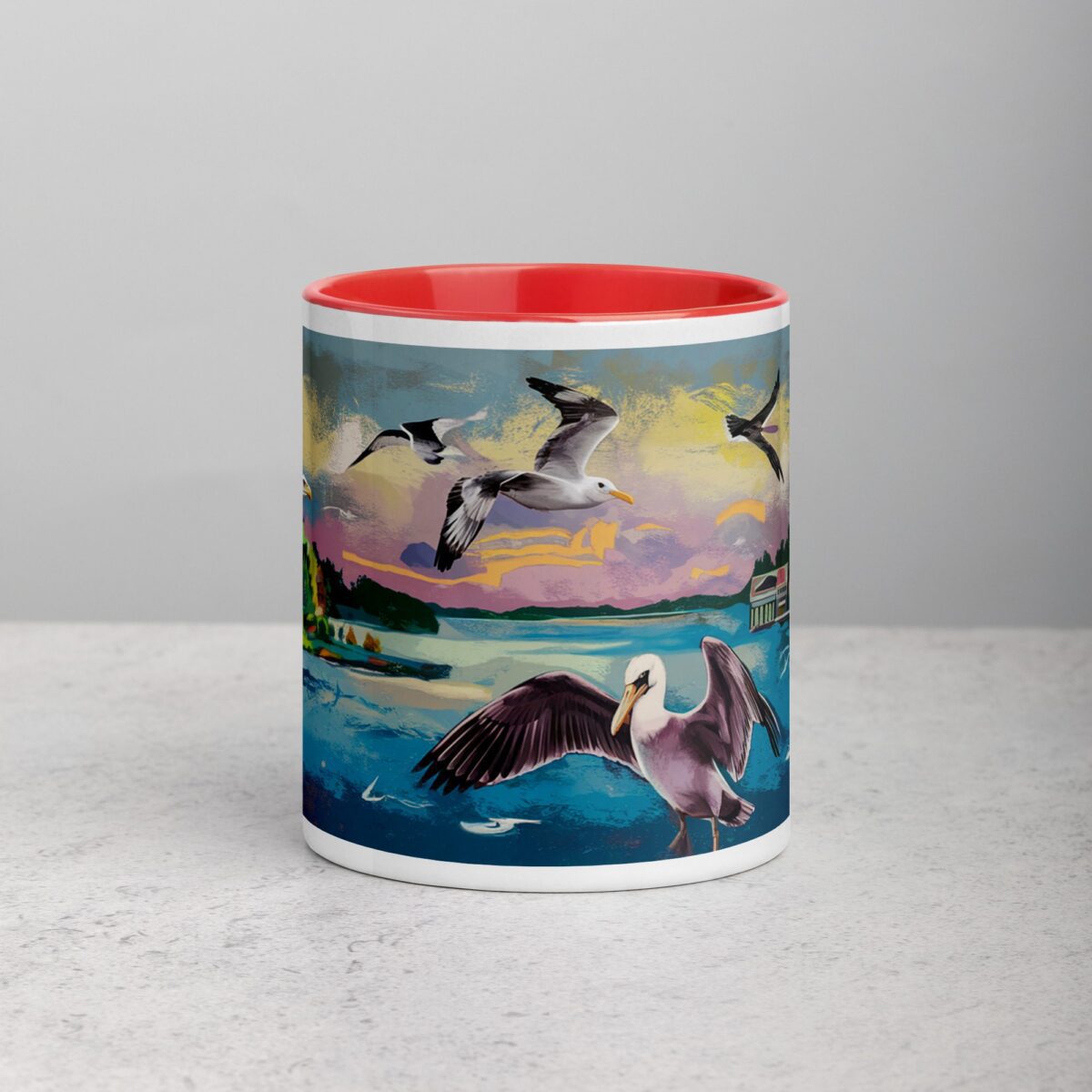 Flying Birds Graffiti Style Coffee Mugs & Tea Cup - Image 7