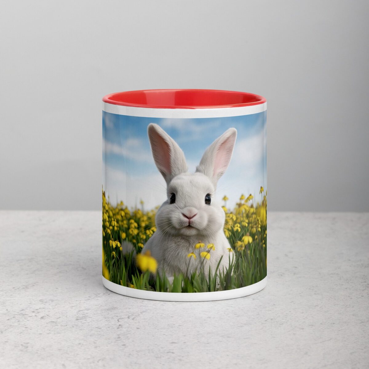Bunny with Flowers Coffee Mug & Tea Cup - Image 7