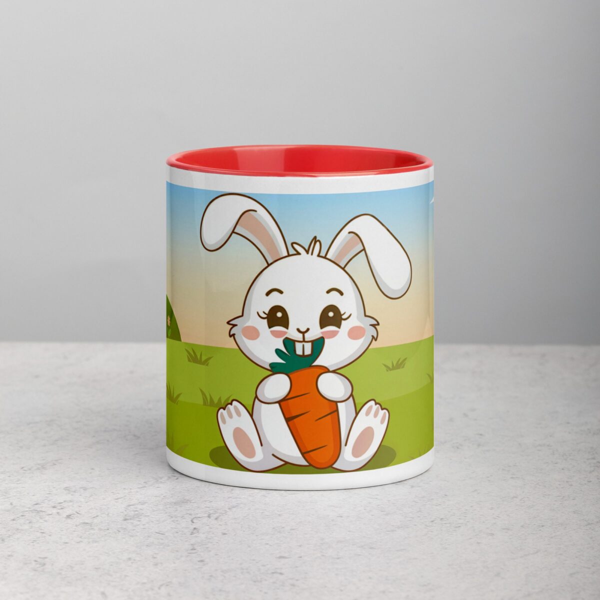 Bunny Rabbit Eating Carrot Coffee Mug & Tea Cup - Image 7