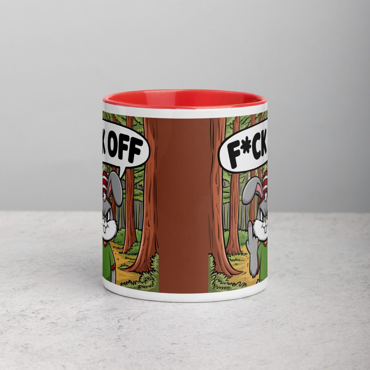 Bunny Rabbit Middle Finger Coffee Mug & Tea Cup - Image 7
