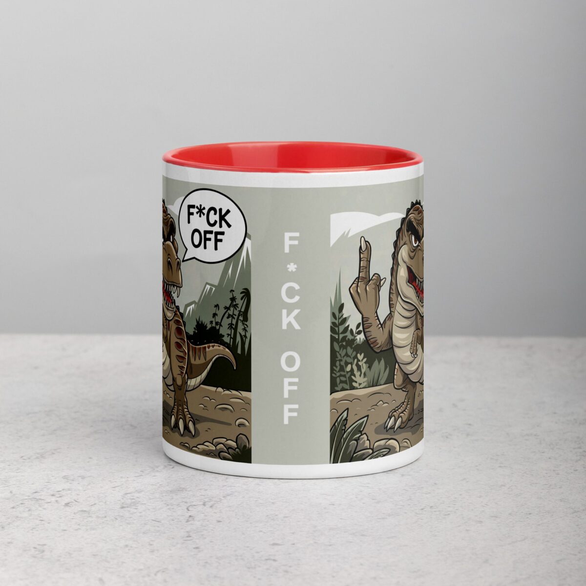 Middle Finger Dinosaur Coffee Mug & Tea Cup - Image 7
