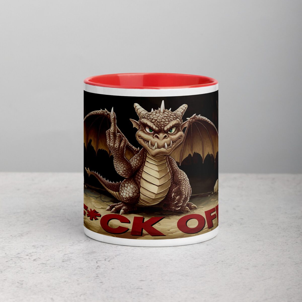 Middle Finger Dragon Coffee Mug & Tea Cup - Image 7