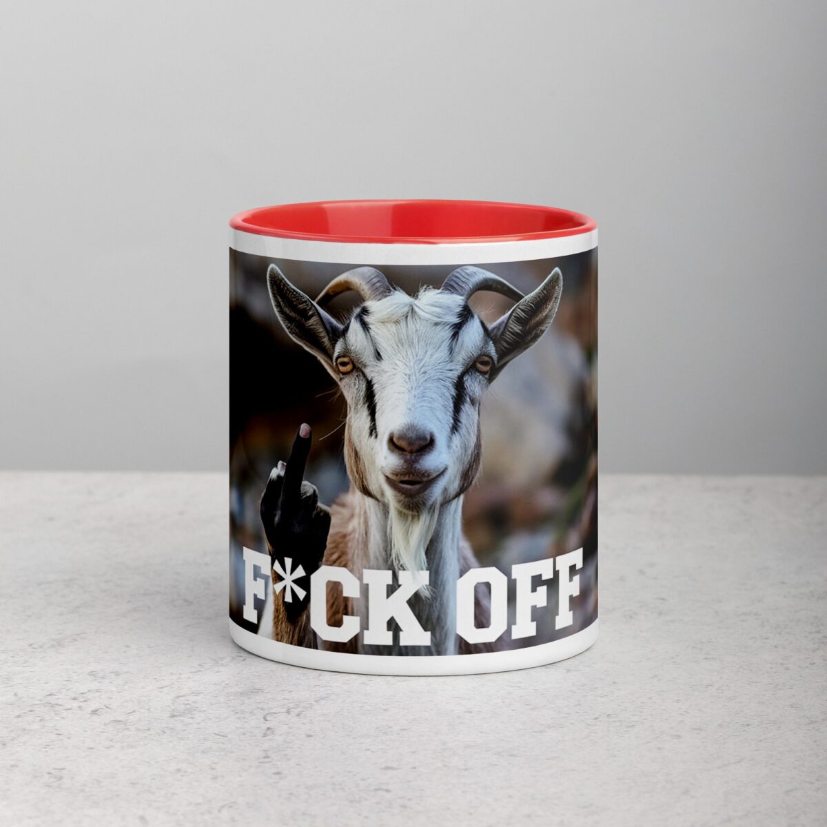 Middle Finger Goat Coffee Mug & Tea Cup - Image 7