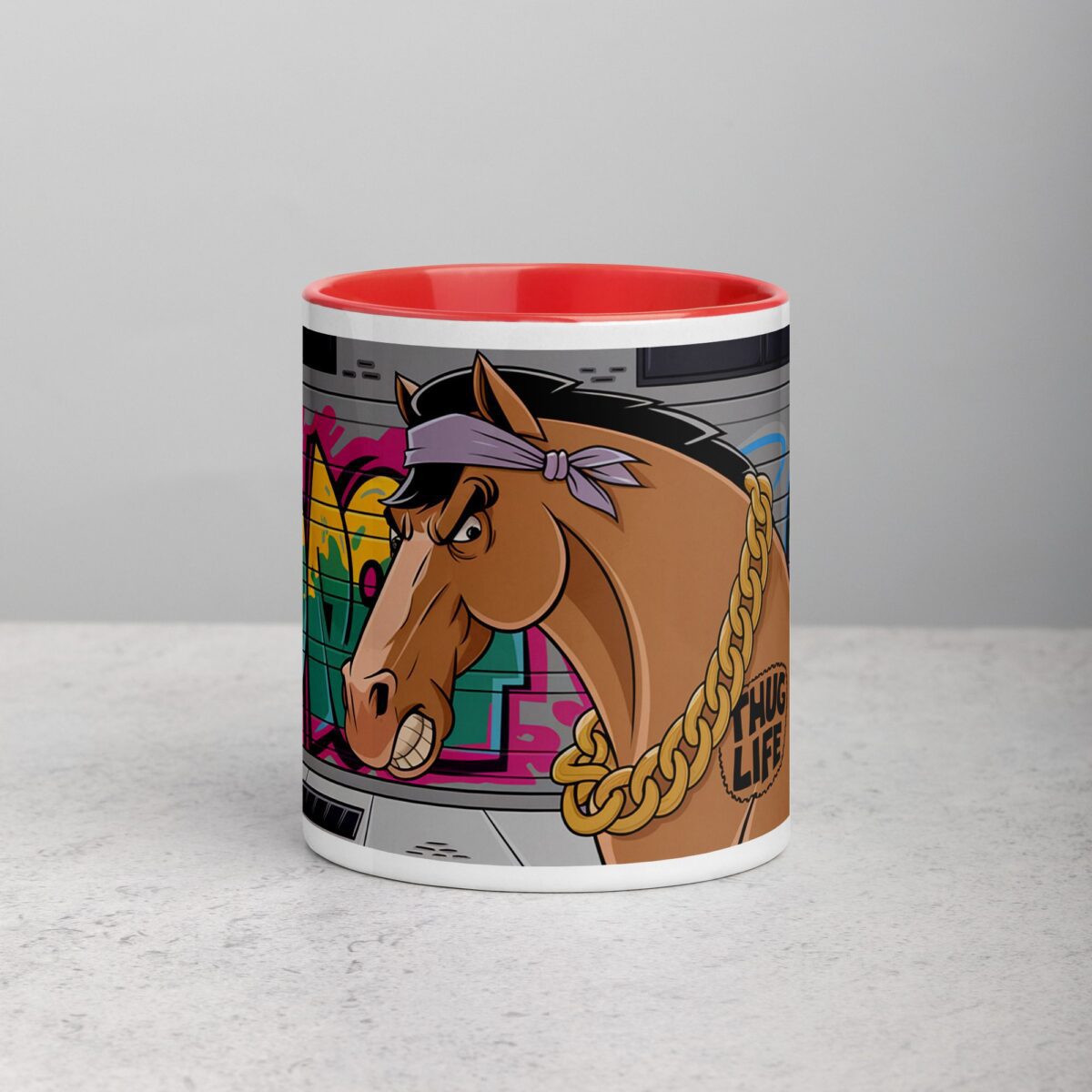 Thug Life Gangster Horse Coffee Mug & Tea Cup - Image 7