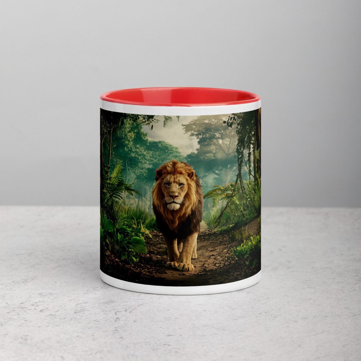 Majestic Lion Walking Through Jungle Mug - Image 7