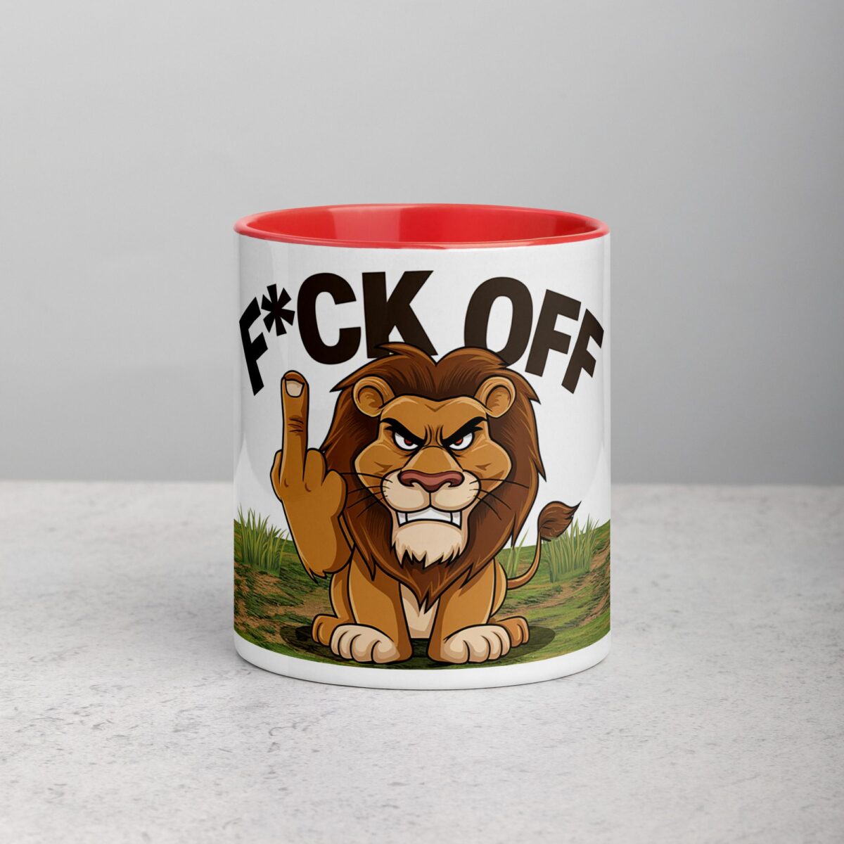 Middle Finger Lion Coffee Mug & Tea Cup - Image 7