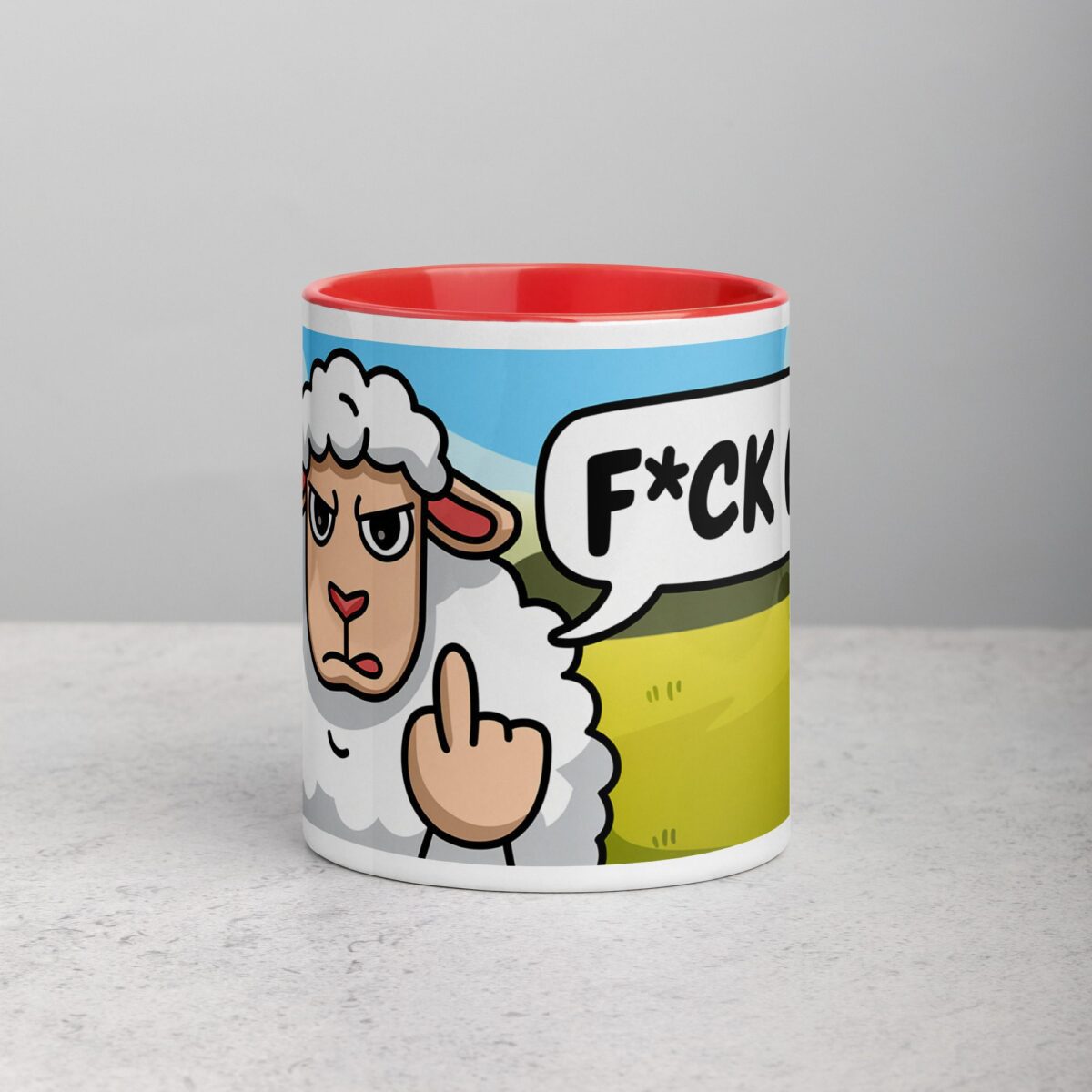 Middle Finger Sheep Coffee Mug & Tea Cup - Image 7