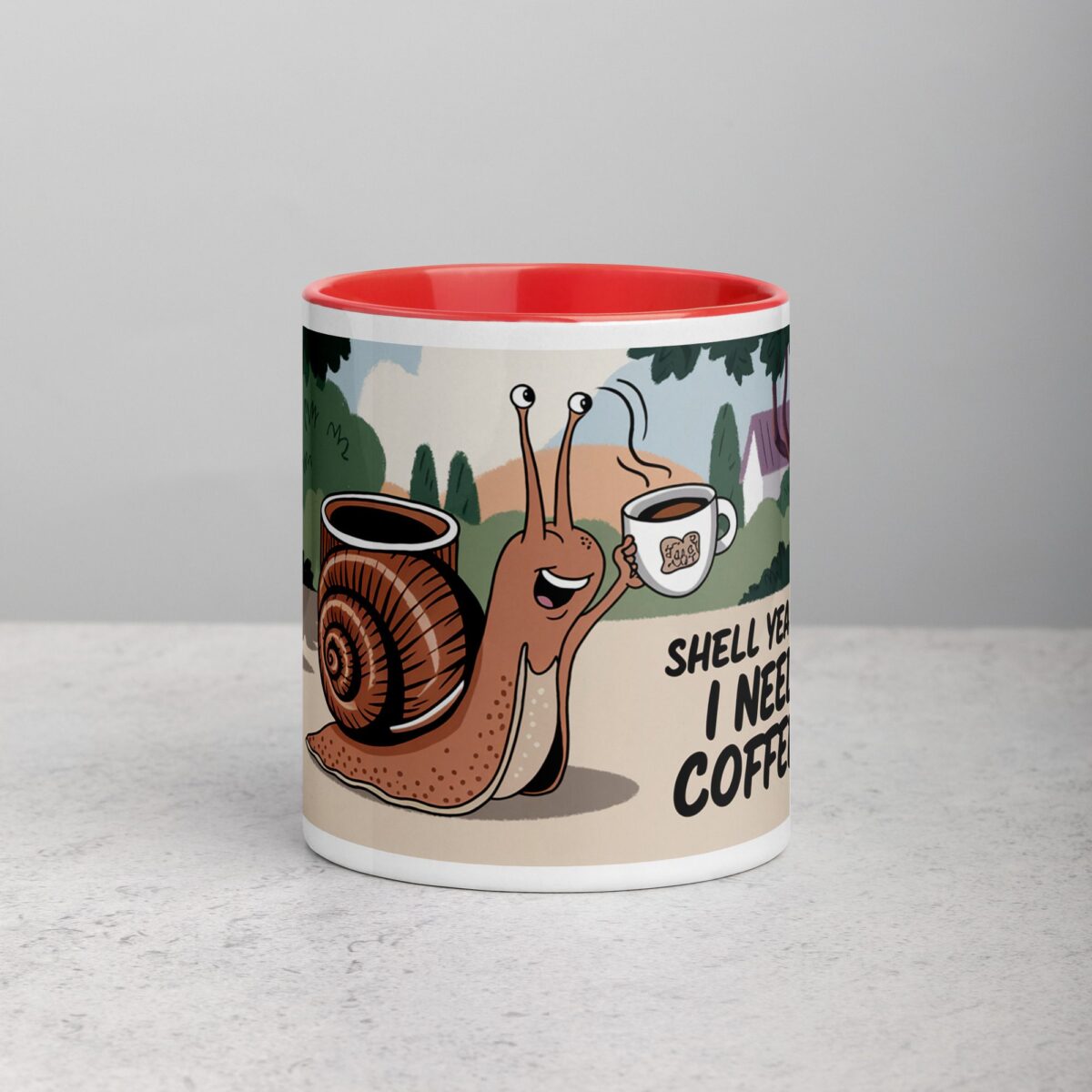 Shell Yeah, I Need Coffee! Snail Mug - Image 7