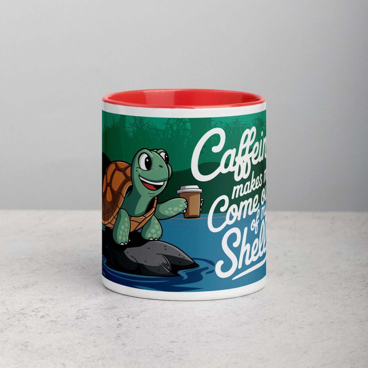 Caffeine Makes Me Come Out of My Shell Turtle Mug - Image 7
