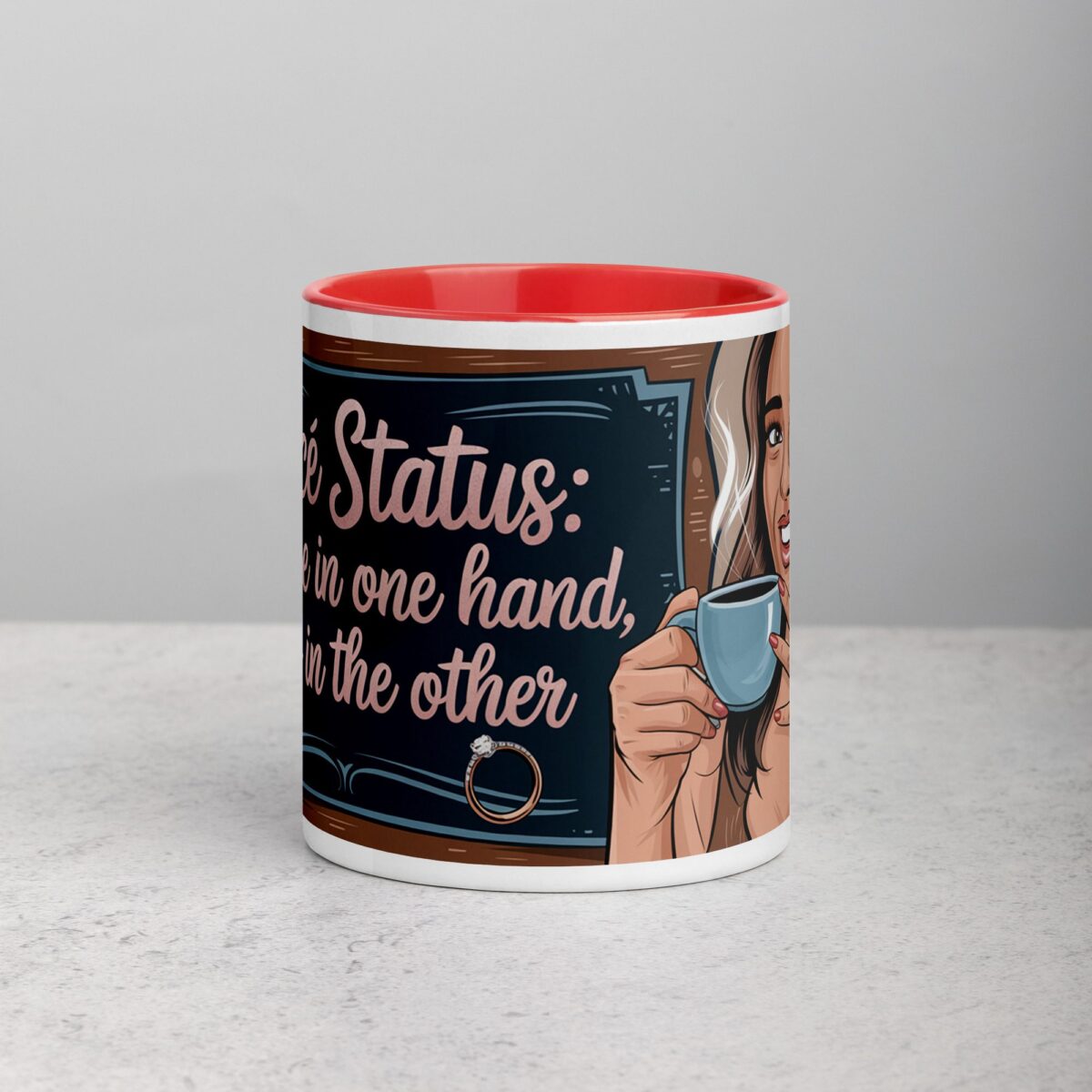 Fiancé Status: Coffee in One Hand, Ring in the Other Mug - Image 7