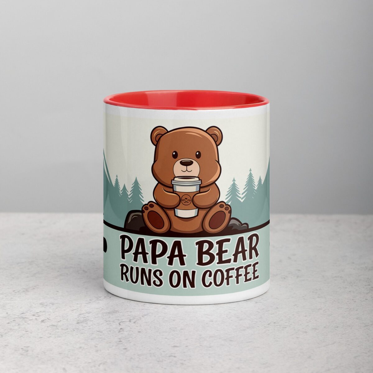 Papa Bear Runs on Coffee Fathers Day Mug - Image 7