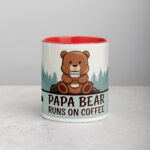 Papa Bear Runs on Coffee Fathers Day Mug - Image 7
