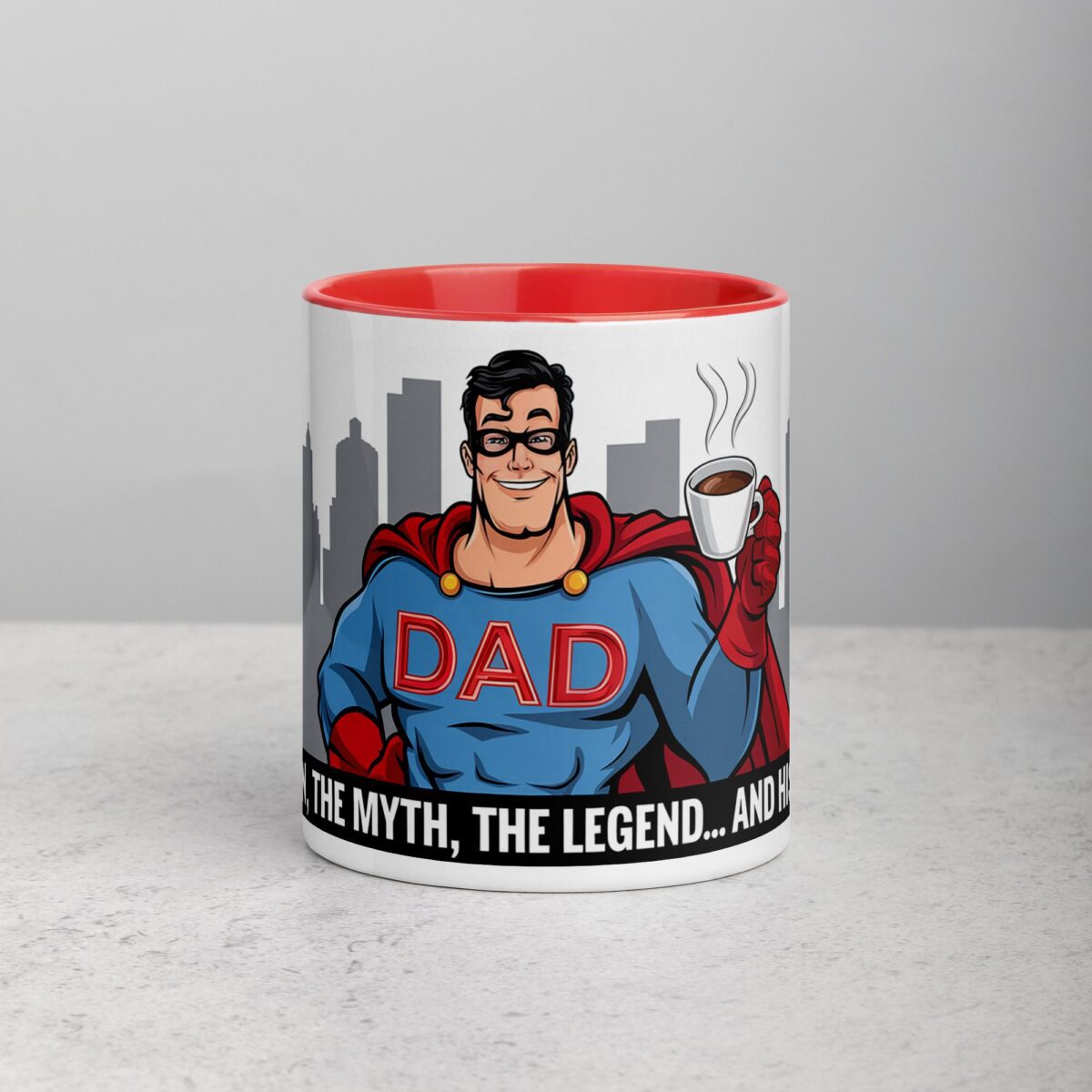 The Man, The Myth, The Legend... and His Coffee Dad Superhero Mug - Image 7