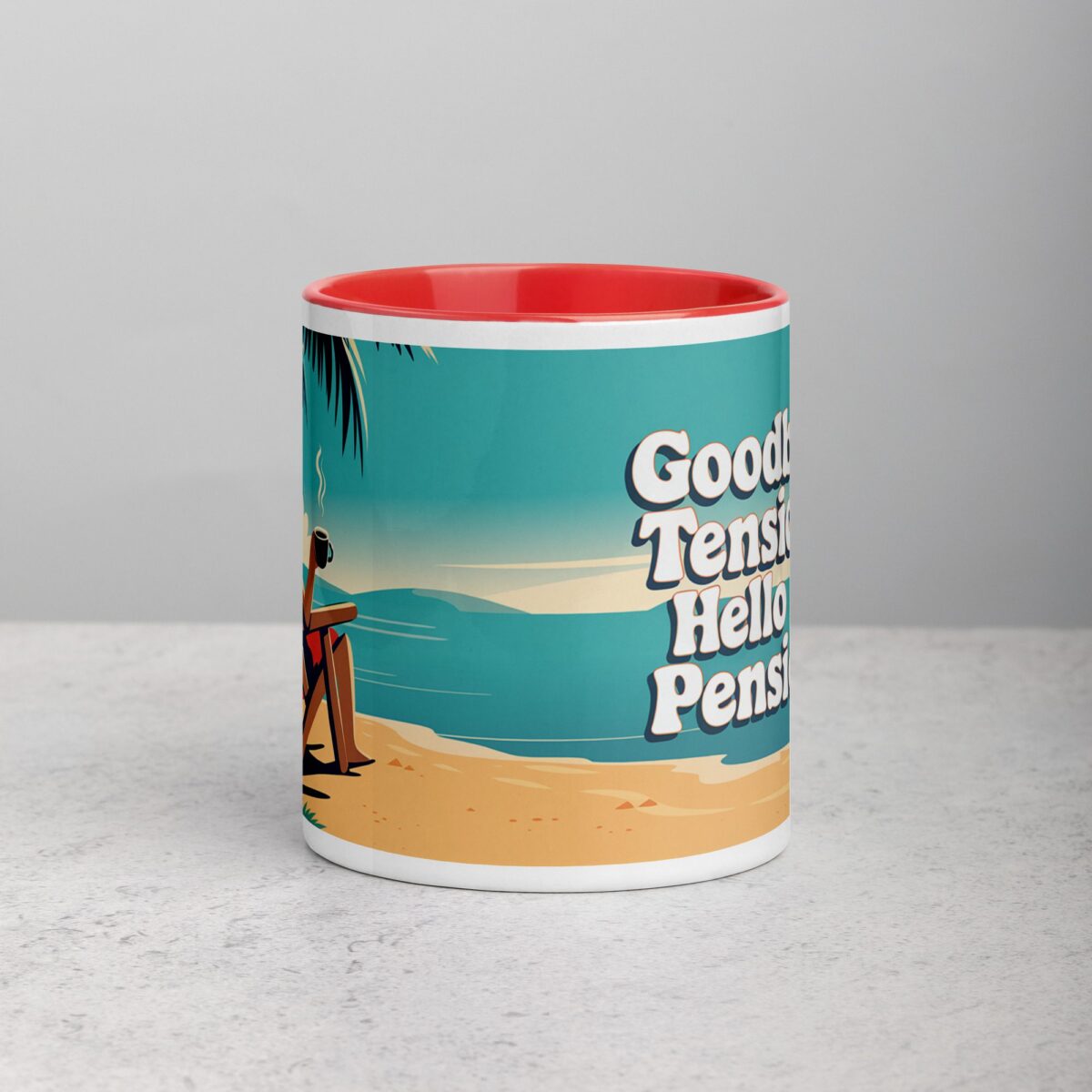 Goodbye Tension, Hello Pension Retirement Coffee Mug - Image 7