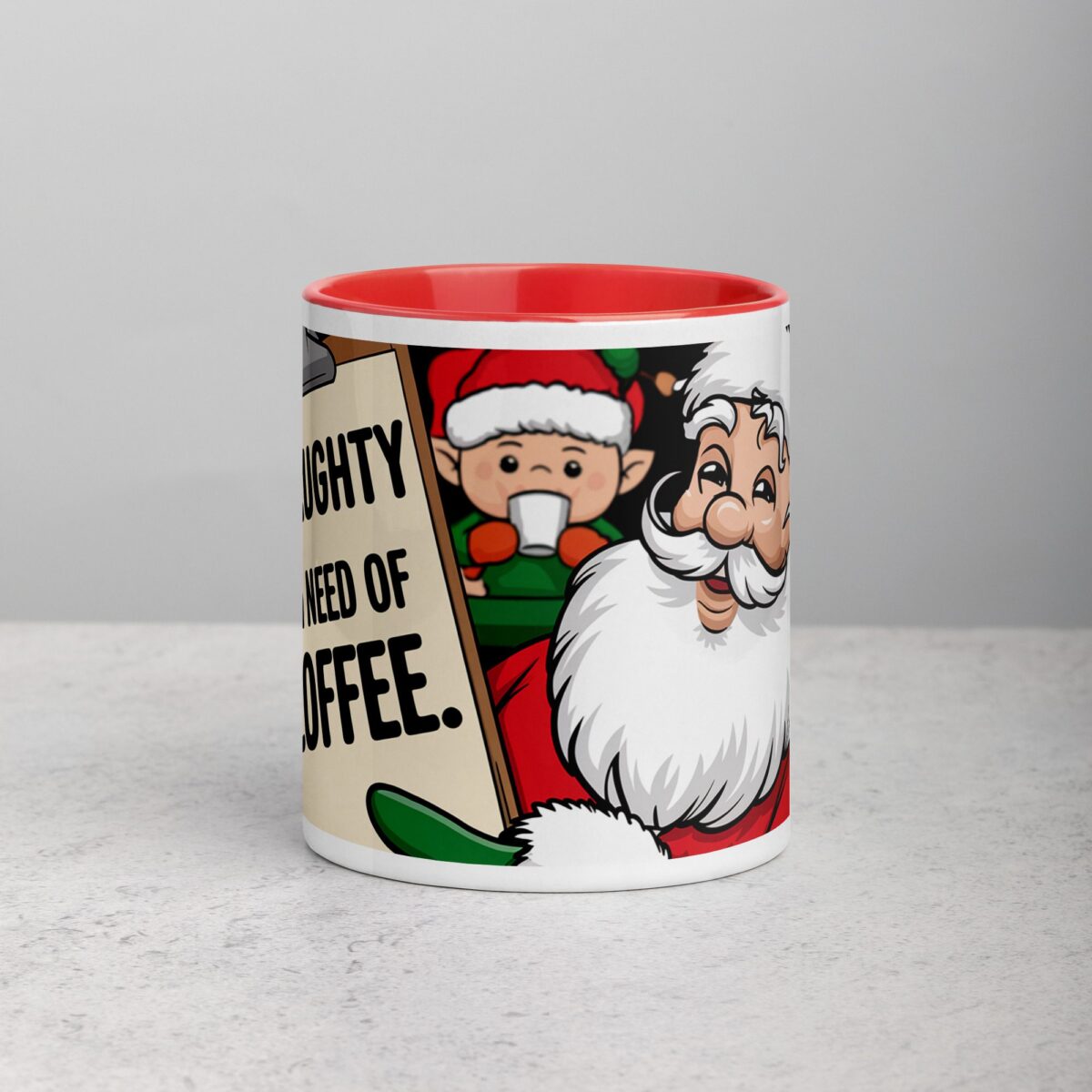 Naughty, Nice, and In Need of Coffee Christmas Mug - Image 7