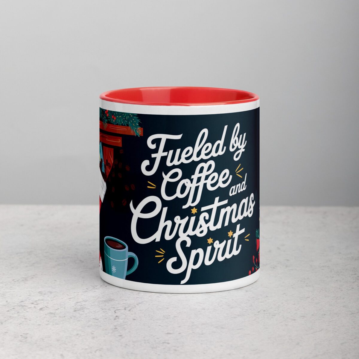 Fueled by Coffee and Christmas Spirit Mug - Image 7
