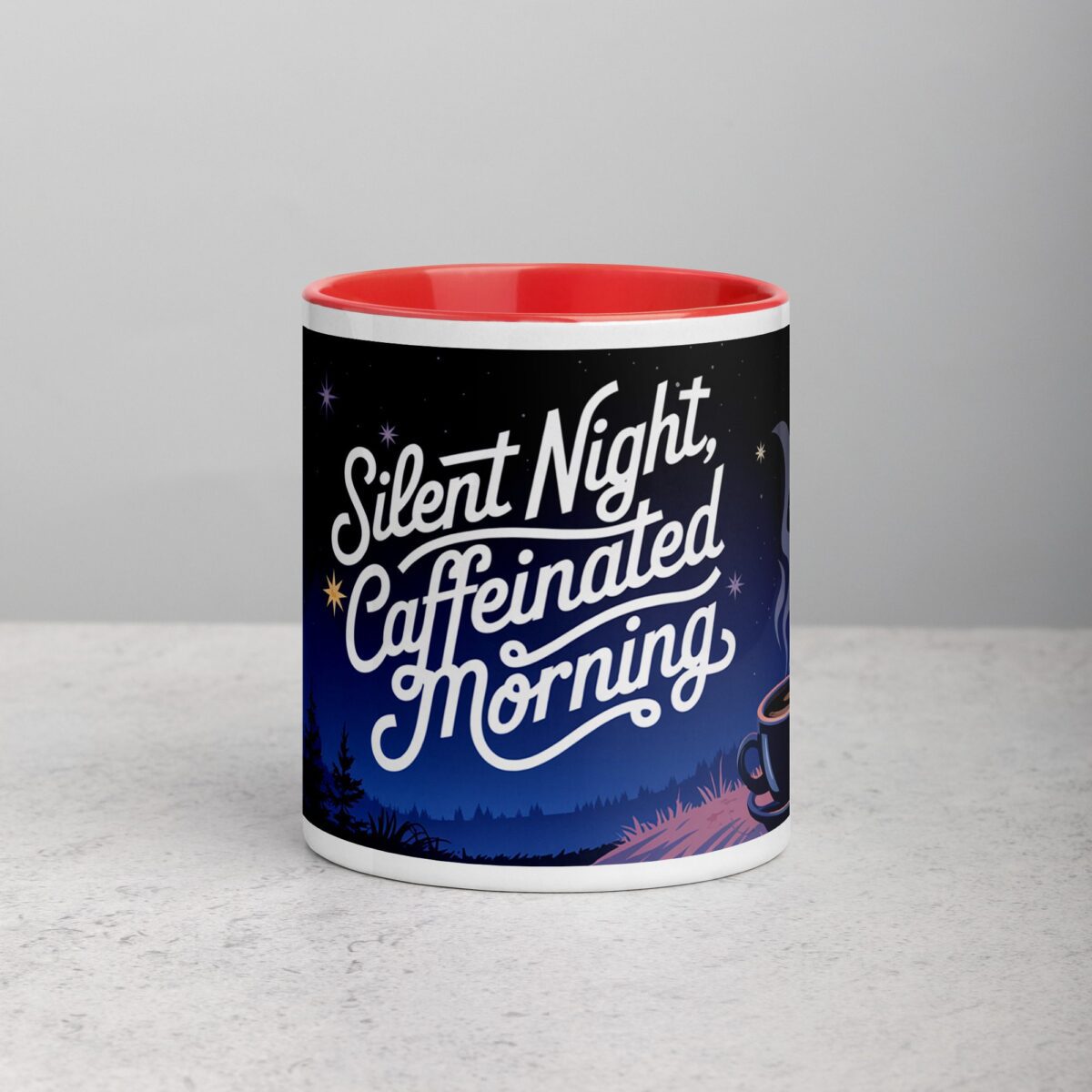 Silent Night, Caffeinated Morning Coffee Mug - Image 7