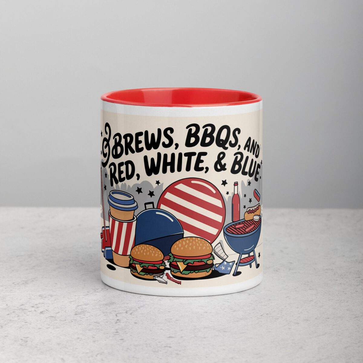 Brews, BBQs, & Red, White, & Blue Coffee Mug - Image 7