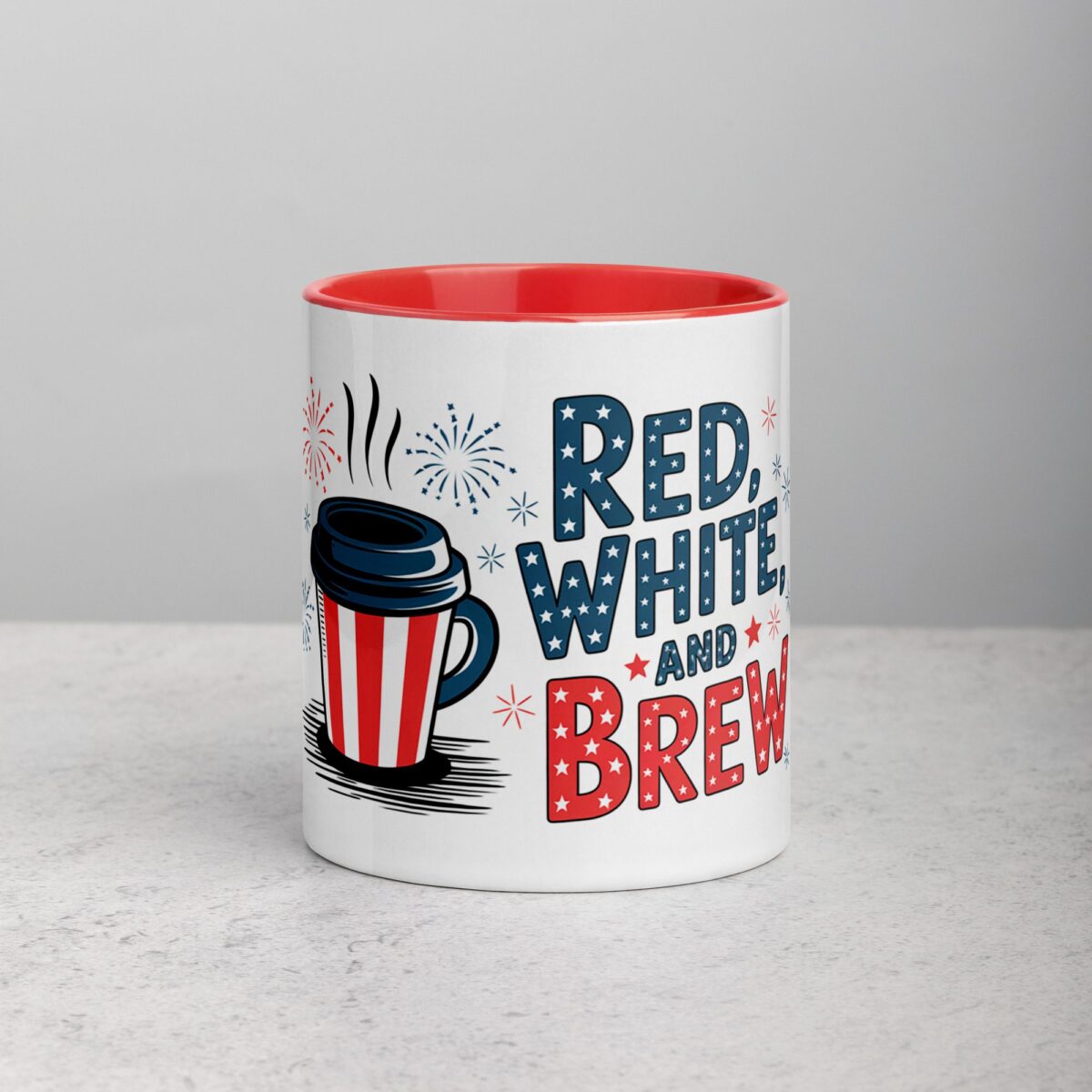 Red, White, and Brew July 4th Coffee Mug - Image 7