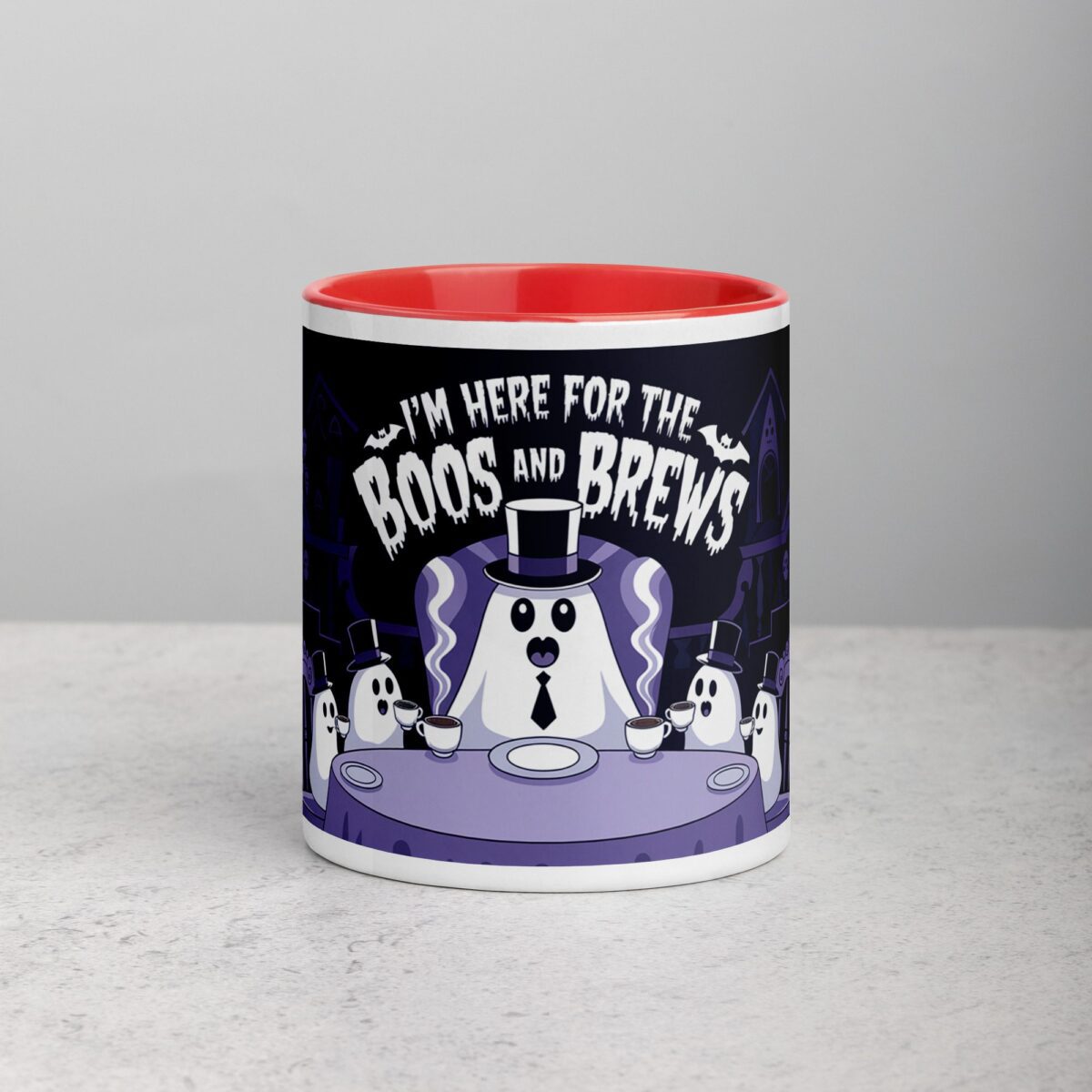 I’m Here for the Boos & Brews Ghost Coffee Mug - Image 7