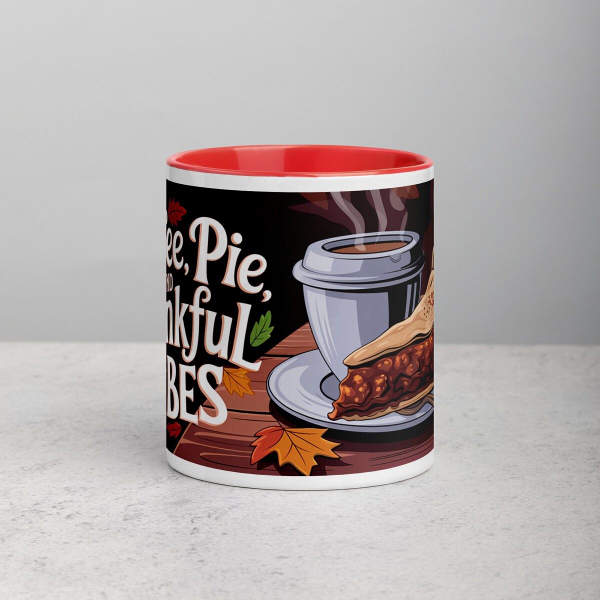 Coffee, Pie, & Thankful Vibes Mug - Image 7