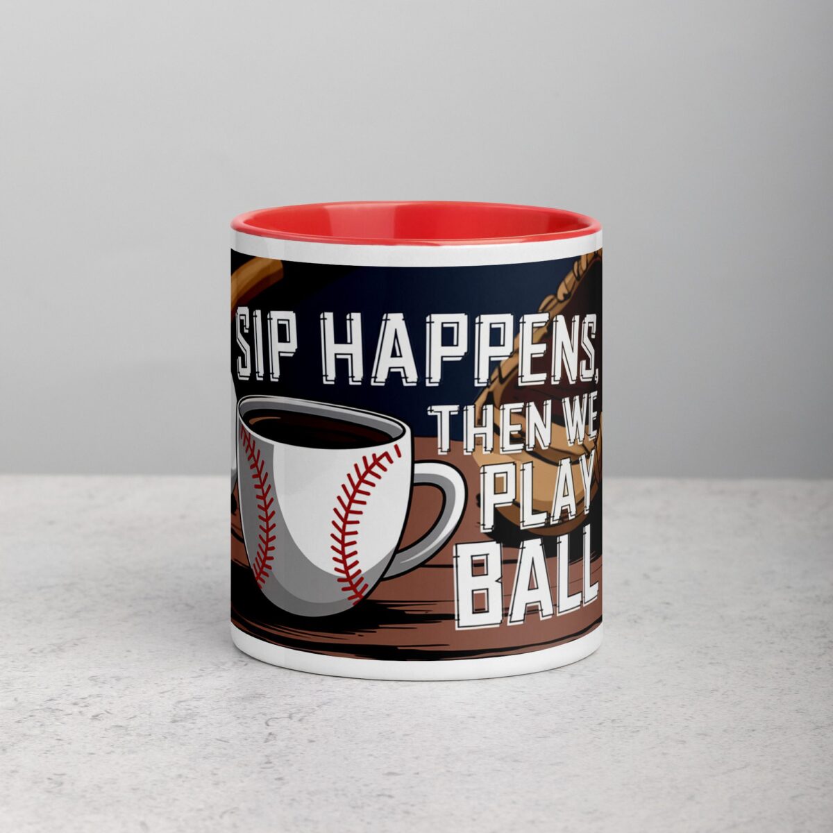 Sip Happens, Then We Play Ball Coffee Mug - Image 7