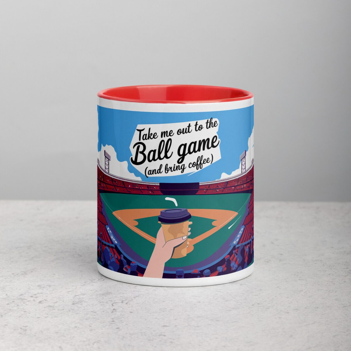 Take Me Out to the Ball Game (and Bring Coffee) Mug - Image 7