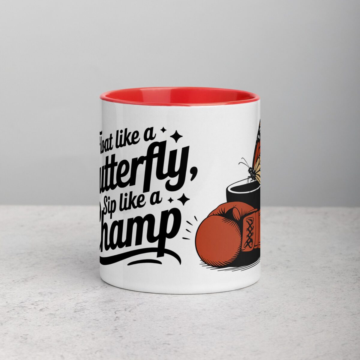 Float Like a Butterfly, Sip Like a Champ Coffee & Tea Mug - Image 7