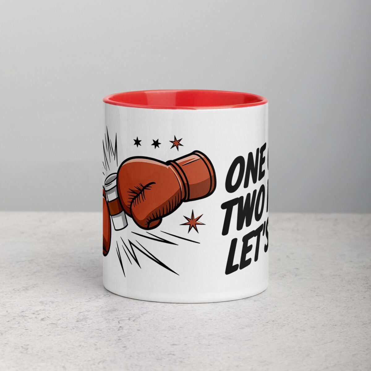 One Cup, Two Fists, Let’s Go! Boxing Coffee Mug - Image 7