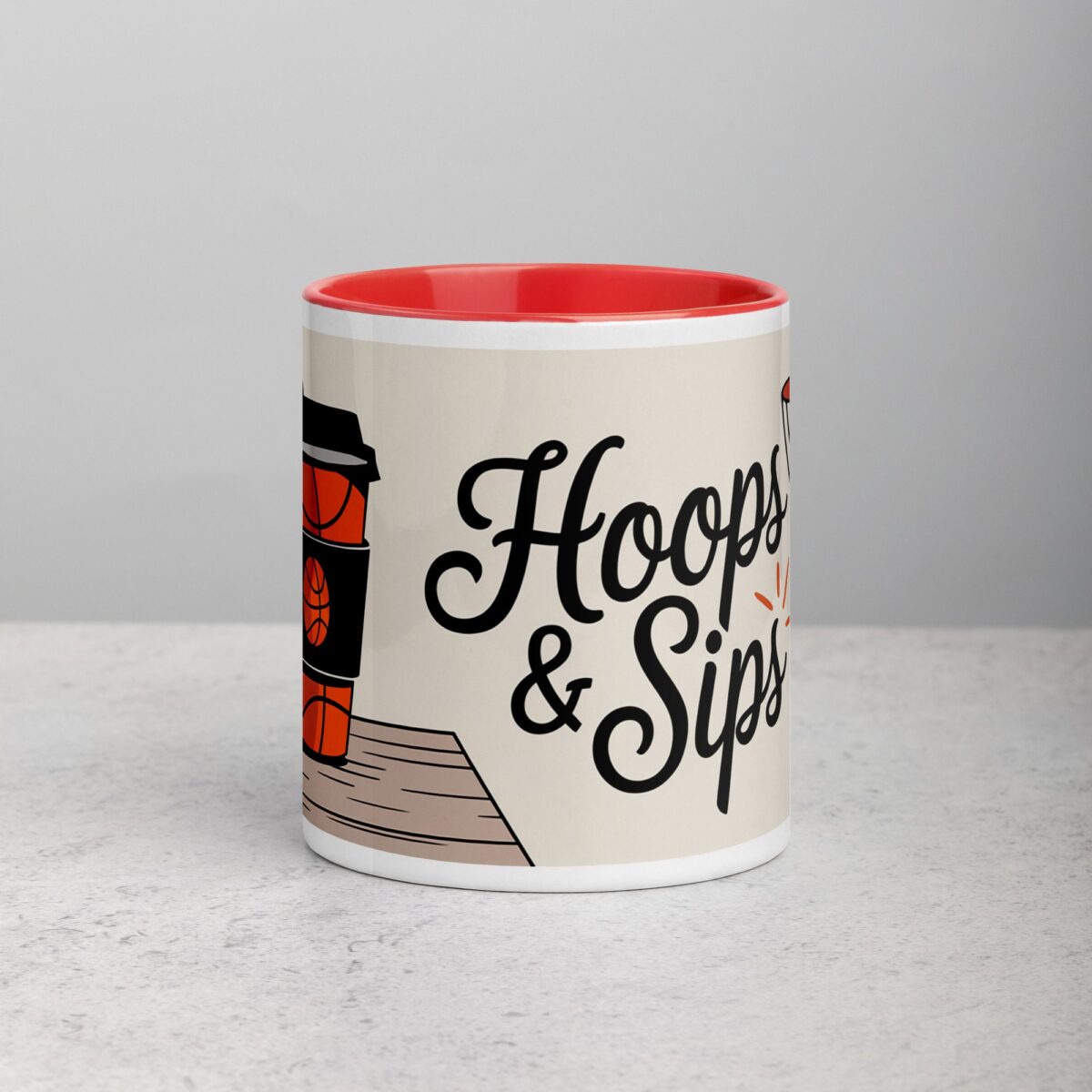 Hoops & Sips Basketball Coffee Mug & Tea Cup - Image 7