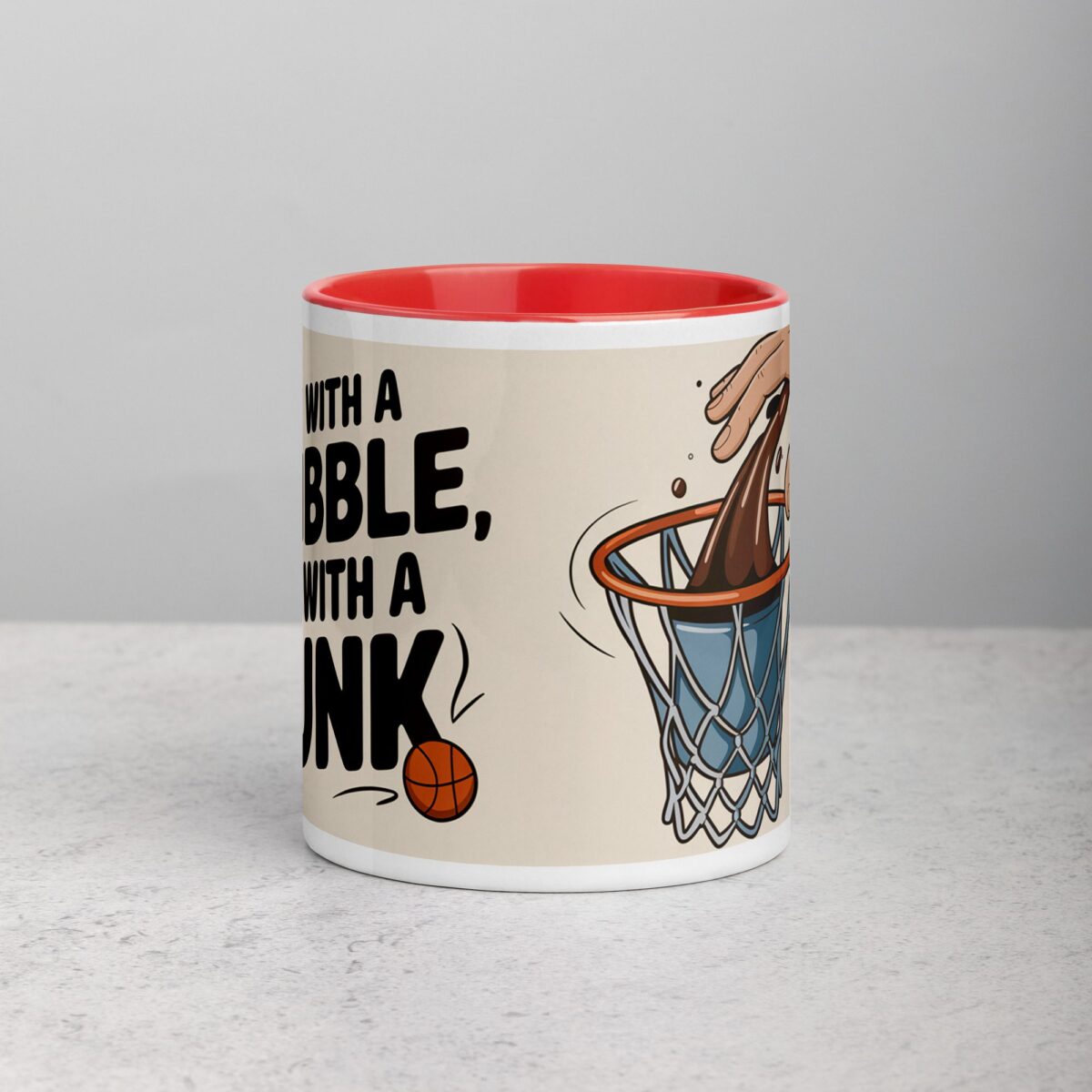 Start with a Dribble, End with a Dunk Basketball Mug - Image 7